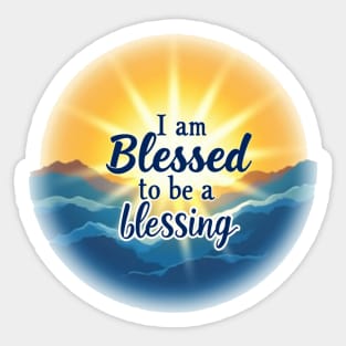 Blessed to Be a Blessing - Sun & Sea Design Sticker